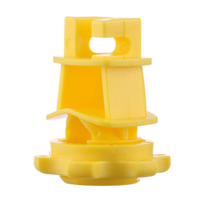 ฉนวนรั้วไฟฟ้าวัสดุพลาสติก Screw-on Round Post Insulator สีเหลือง