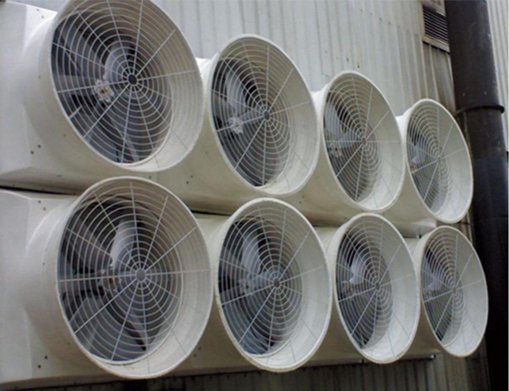 พัดลมออกโรงเลี้ยงสัตว์ ด้วยปริมาณอากาศ 56.4m3/h และกระแสไฟฟ้า 1.8A