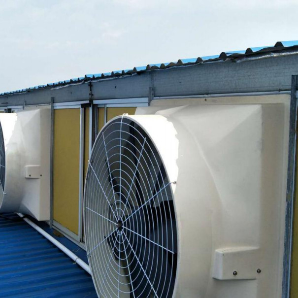 พัดลมดูดอากาศ 850W ขนาด 48 นิ้ว พร้อมปริมาณลม 52.9 ลบ.ม./ชม./วัตต์ และระดับการป้องกัน IP55