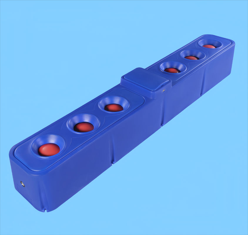 ช่องน้ําสําหรับวัว TPT401BLH เป็นช่องน้ําสีฟ้าที่ทนทานต่อการกัดกร่อน มี 6 หลุม