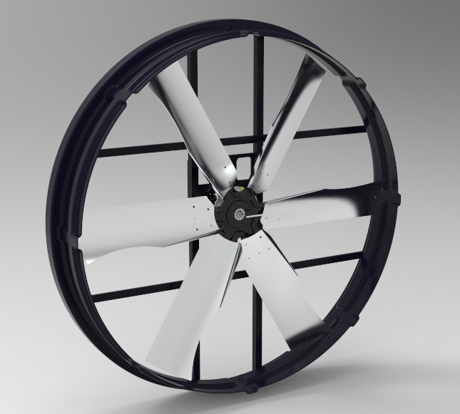 พัดลมแผ่นอุตสาหกรรมที่มีการไหลอากาศสูงสุด 120193 m3/h และความจุ 60 m3/h Vortex Inline