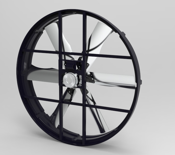 พัดลมปานล์ 72 นิ้ว: 2000w / 2.7hp, การไหลของอากาศ 120000m3/h & 183cm / 72inch Blade - ปล่อยพลังงานการระบายอากาศสูงสุด