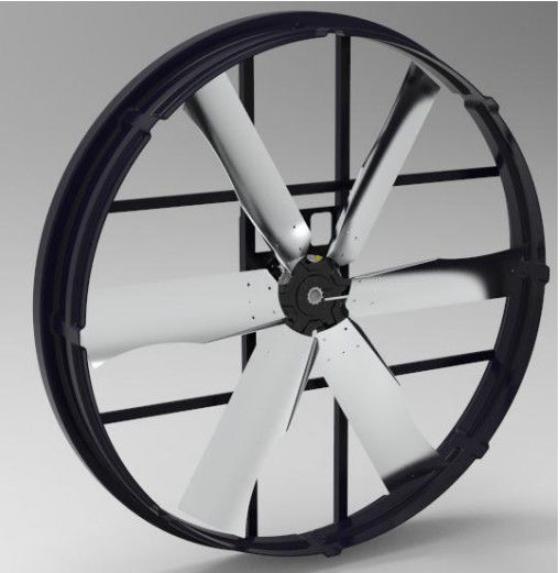 55''พานลมพัดลมพัดลมอุตสาหกรรม 66000m3/h การไหลของอากาศ 1200W พลังงานระดับเสียงต่ําและการใช้งานที่กว้าง