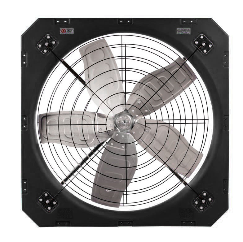 ความเร็วหมุน 610RPM แฟนอากาศปศุสัตว์ที่มีโหมดการขับเคลื่อนตรงและความถี่ 50-60HZ