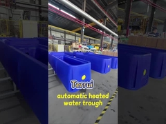 ถังน้ําปศุสัตว์สีฟ้าที่มีการควบคุมอัตโนมัติ