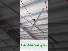 6pcs พัดลมเพดานอุตสาหกรรมเหล็กสลัด ด้วย 14300m3/min การไหลของอากาศสําหรับ IP55 ห้องปฏิบัติการ